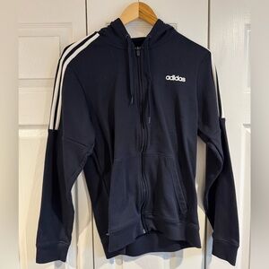 Navy Blue Adidas Track Suit Zip-up Sweatshirt